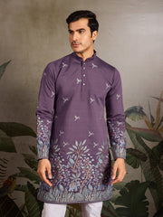 Festive Look Dusty Purple Color Traditional Kurta for Mens⭐⭐⭐⭐⭐