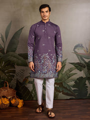 Festive Look Dusty Purple Color Traditional Kurta for Mens⭐⭐⭐⭐⭐
