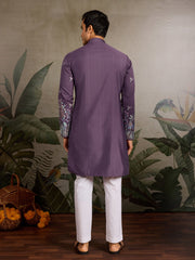 Festive Look Dusty Purple Color Traditional Kurta for Mens⭐⭐⭐⭐⭐