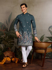 Wedding Special Elegant Festive Green Kurta for Men⭐⭐⭐⭐⭐