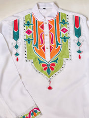 White Traditional Designer Festival Wear Kurta for Men