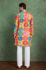 Party Wear Traditional Multi Color Kurta for Men's Wear