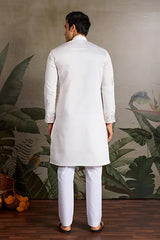 Classic White Mirror with Embroidered Work Kurta for Weddings