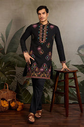 Luxurious Black Kurta for Wedding & Festive Days