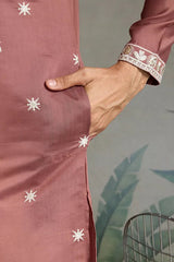 Cultural Wear Pastel Chocolate Kurta for Men