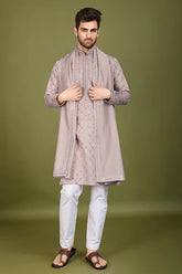 Designer Ivory Silk Kurta for Men – Elegant Festive Wear