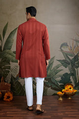 Festive Rust Orange Ultimate Guide to Menswear Kurta & Dupatta