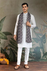 Simple & Stylish White Kurta with Dupatta for Men