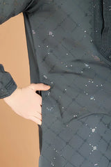 Designer Grey Sequence Embroidered Gents Kurta