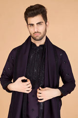 Purple Viscose Silk Kurta Set – Elegant & Stylish