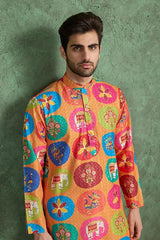 Party Wear Traditional Multi Color Kurta for Men's Wear