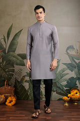Designer and Stylish Grey Men's Kurta Koti Set for Men