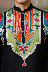 Black Trending Designer Festival Wear Men’s Kurta