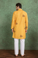 Haldi Special Mustard Yellow Kurta Pajama for Male