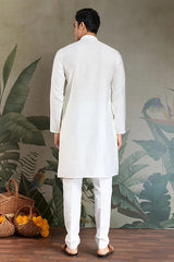 Simple & Stylish White Kurta with Dupatta for Men