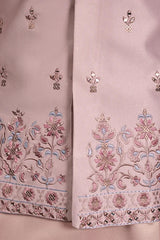 Boutique Style Unique Light Pink Kurta Koti Set for Men