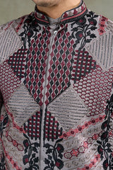 Designer and Stylish Grey Men's Kurta Koti Set for Men