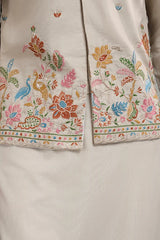 Stylish Ivory Men's Kurta Koti Set – Elegant & Trendy