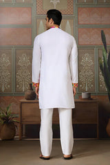 Stylish White Cotton Readymade Men’s Navratri Kurta