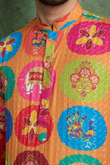 Party Wear Traditional Multi Color Kurta for Men's Wear