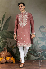 Cultural Wear Pastel Chocolate Kurta for Men