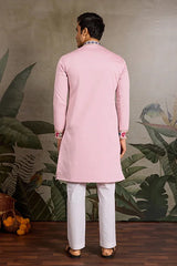 Pink Stylish Traditional Kurta for Mens Wear