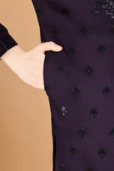 Purple Viscose Silk Kurta Set – Elegant & Stylish
