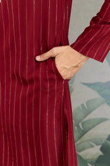 Designer Red Kurta with Dupatta for Festive Look