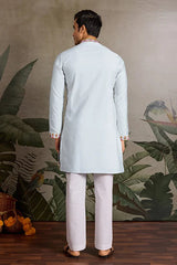 Elegant Look Indian Festive Sky Blue Kurta for Men