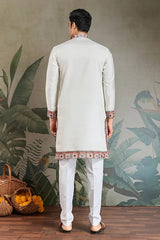 Wedding Special White Embroidered Kurta for Men