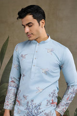 Traditional Sky Blue Wedding designer kurta for men usa
