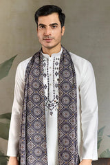 Simple & Stylish White Kurta with Dupatta for Men