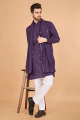 Dusty Purple Latest Branded Kurta for Mens Wear