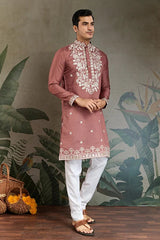 Cultural Wear Pastel Chocolate Kurta for Men