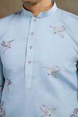 Traditional Sky Blue Wedding designer kurta for men usa