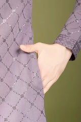 Designer Dusty Peach Viscose Silk Kurta – Shubh Kala Store