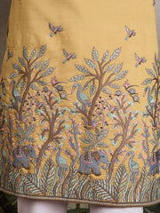 Haldi Ceremony Special Yellow Embroidered Kurta ⭐⭐⭐⭐⭐