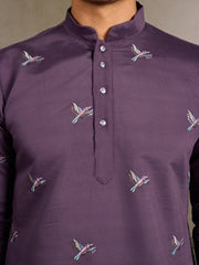 Festive Look Dusty Purple Color Traditional Kurta for Mens⭐⭐⭐⭐⭐