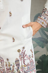 Wedding Special White Color Kurta and Dupatta for Men